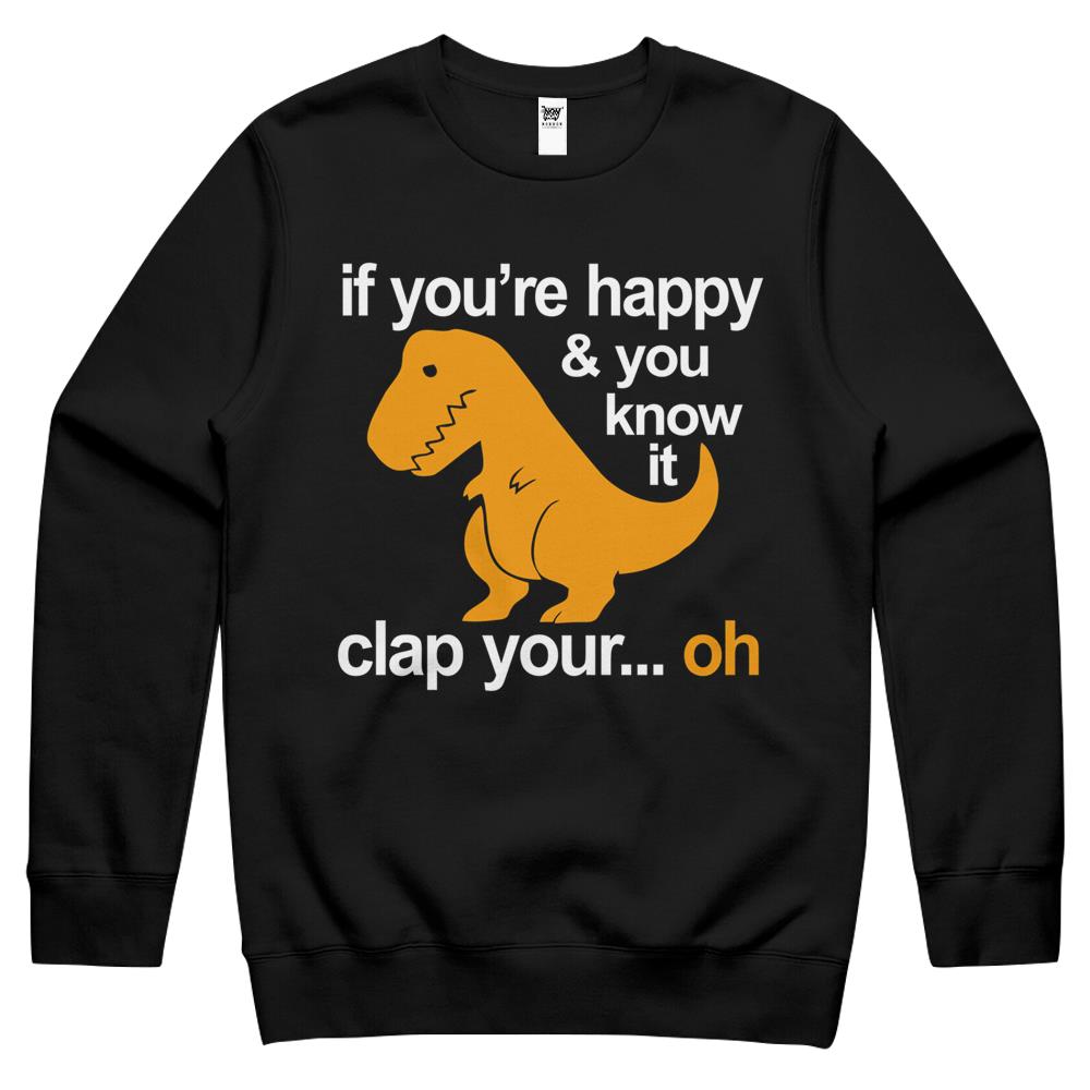 T-Rex Clap Your Hands Crewneck Sweatshirt