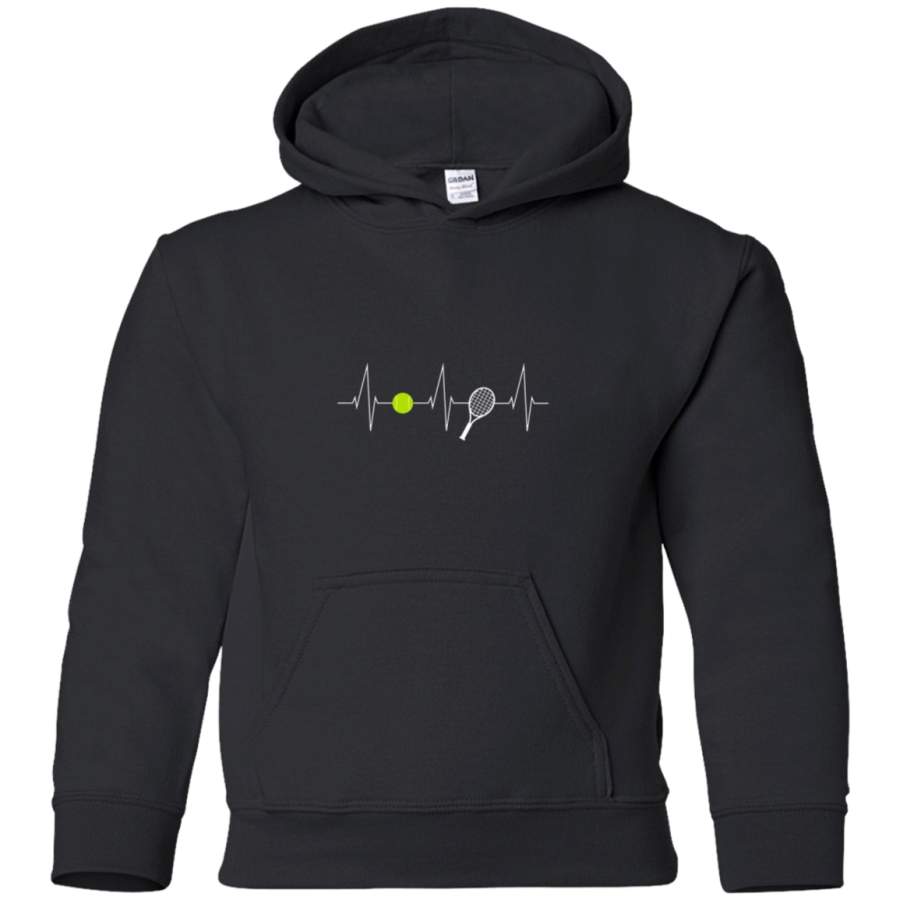 AGR Tennis – Tennis rackets – Tennis ball Heartbeat Heart rate – I love tennis Youth Pullover Hoodie