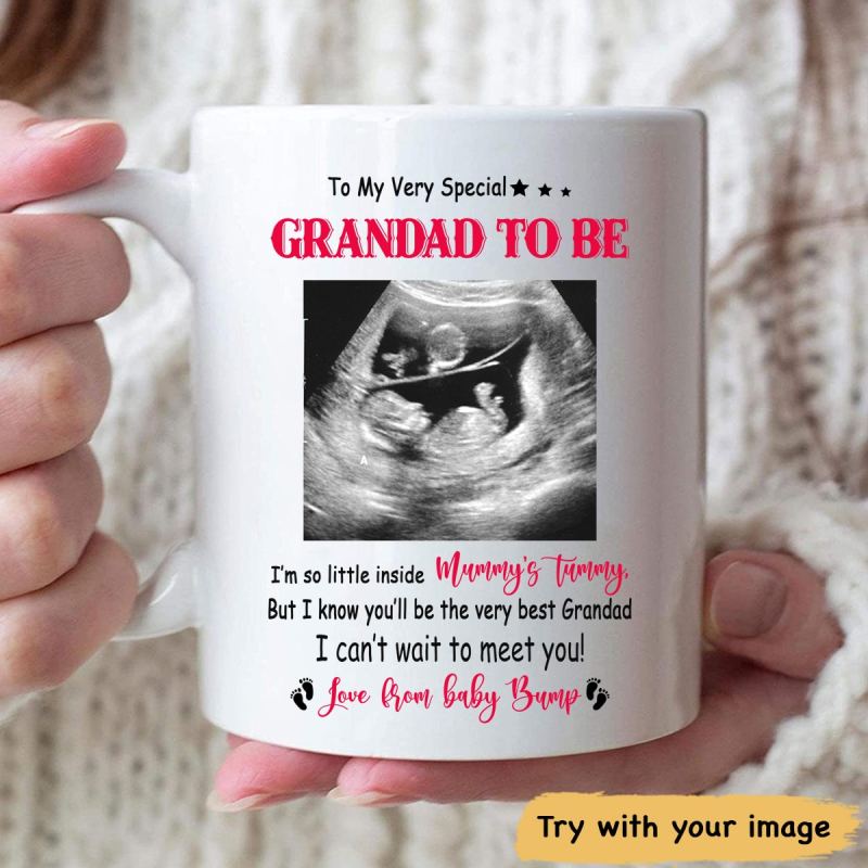 Personalized To My Grandad To Be From Baby Bump Father’S Day Mug Gift For Grandpa