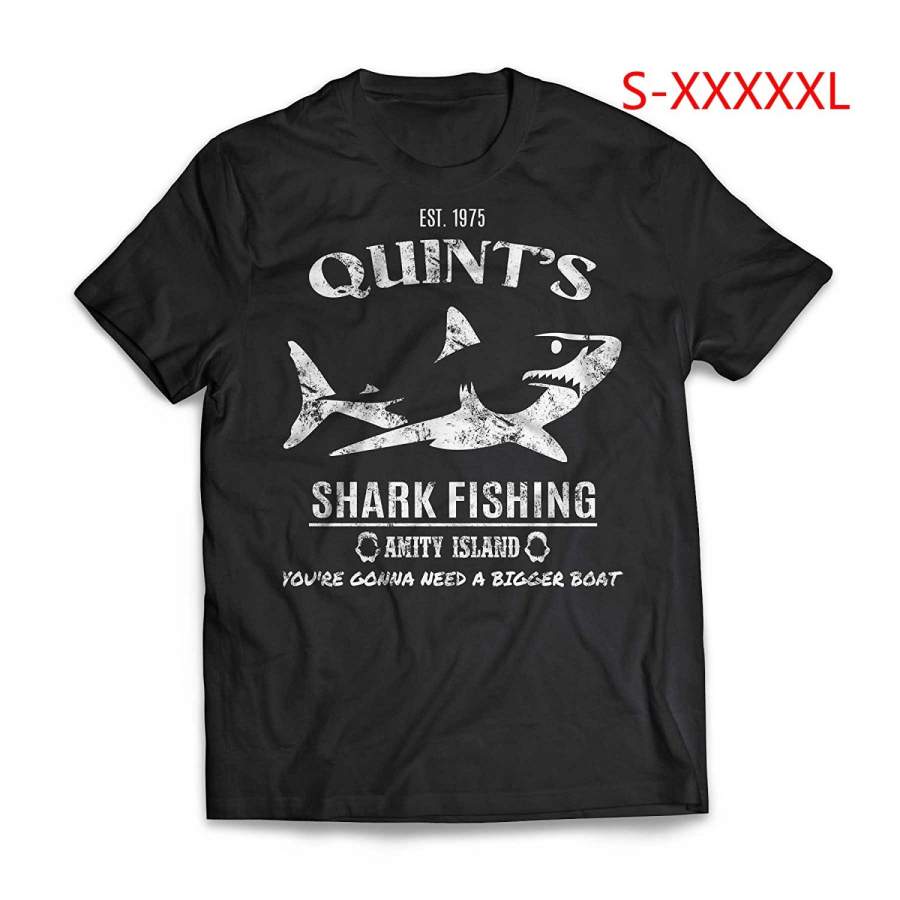 Quints Shark Fishing Jaws T-Shirt For Men