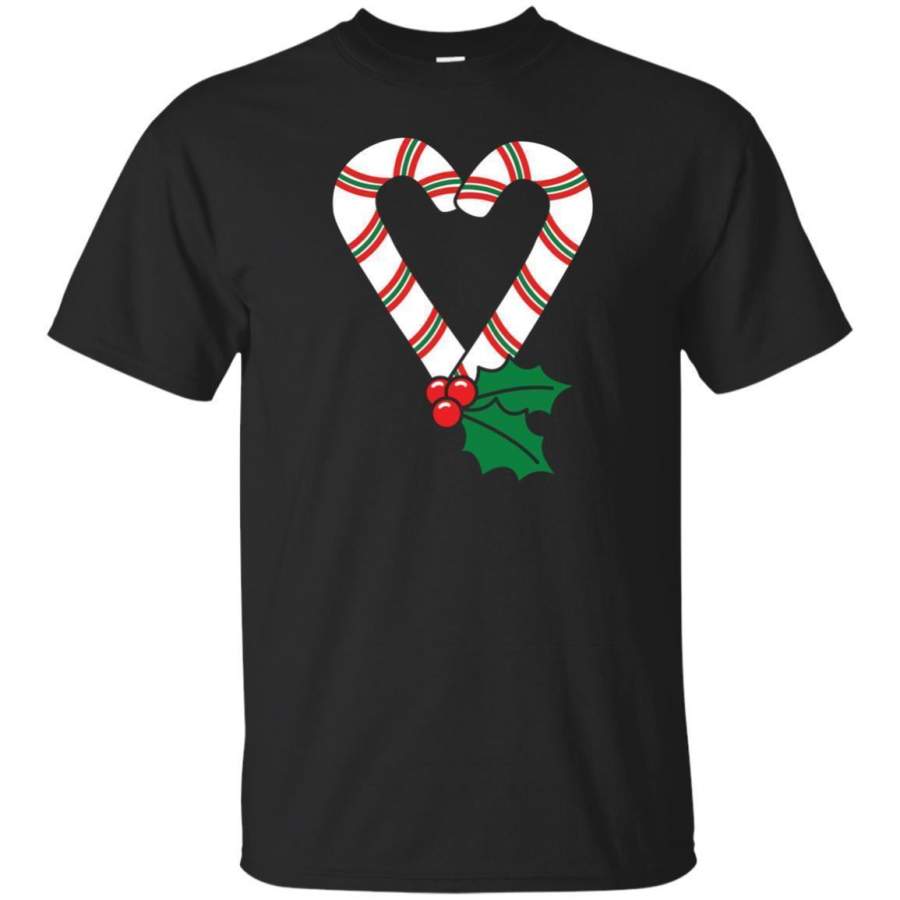 AGR Christmas : Candy Cane Heart T Shirt