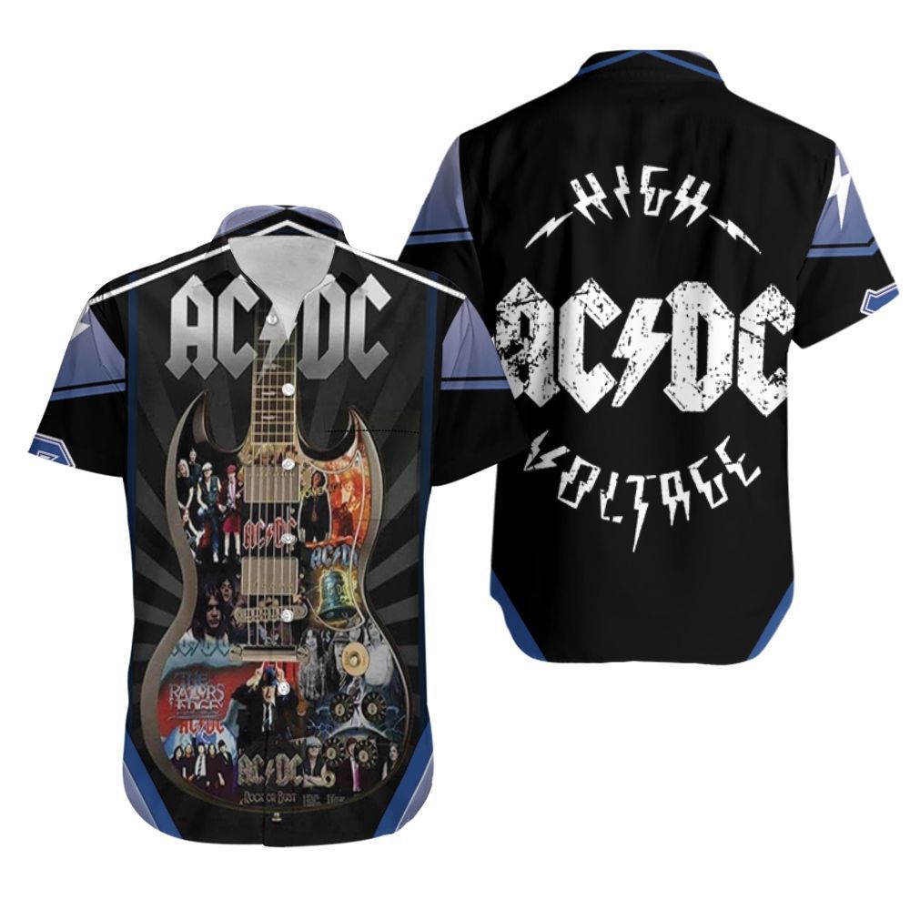 Acdc All Album Cover Guitar Hawaii Shirt Ha52246