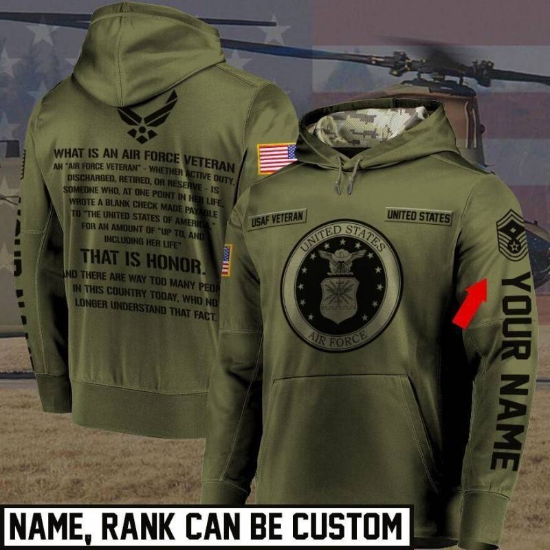 United States Air Force Pullover Hoodie Customize 4