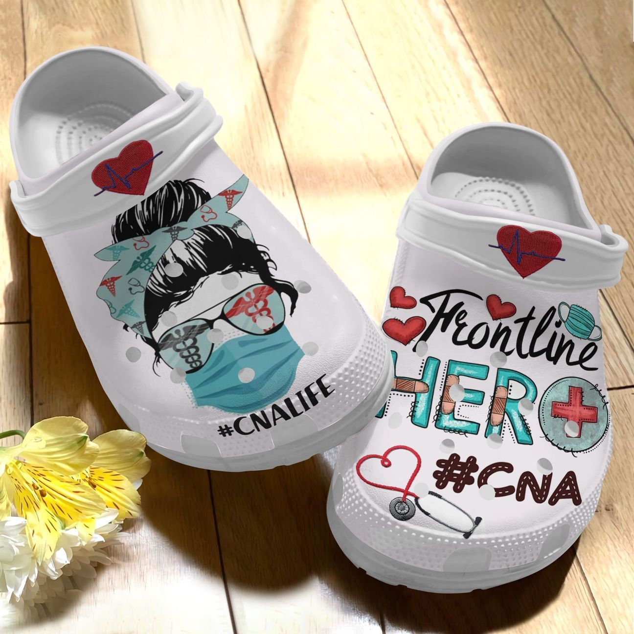 Cna Personalize Clog, Custom Name, Text, Fashion Style For Women, Men, Kid, Print 3D Whitesole Cna Life