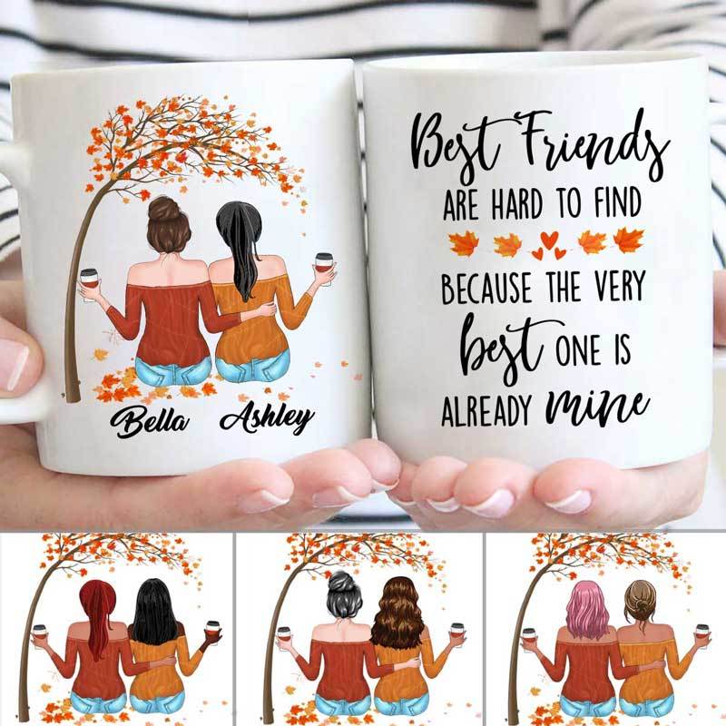 Fall Season Besties Personalized Coffee Mug