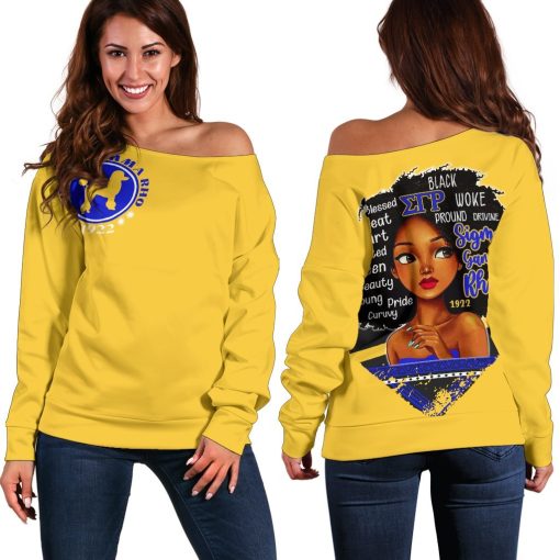 Blessed And Great To Be Sigma Gamma Rho Queen Shoulder Sweater