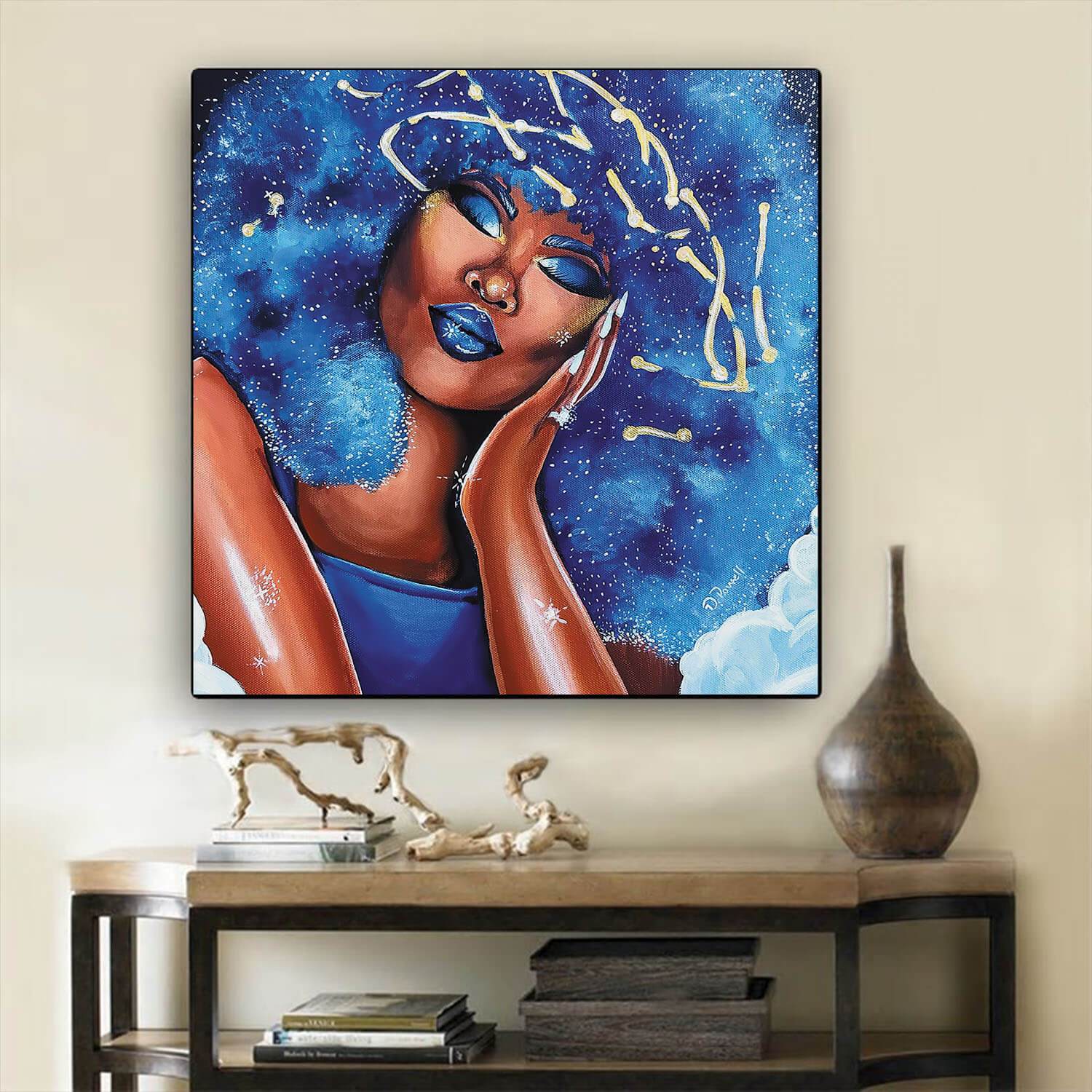 African American Canvas Art Pretty Melanin Poppin Girl African American Wall Art And Decor Afrocentric Home Decor Ideas BPS68231