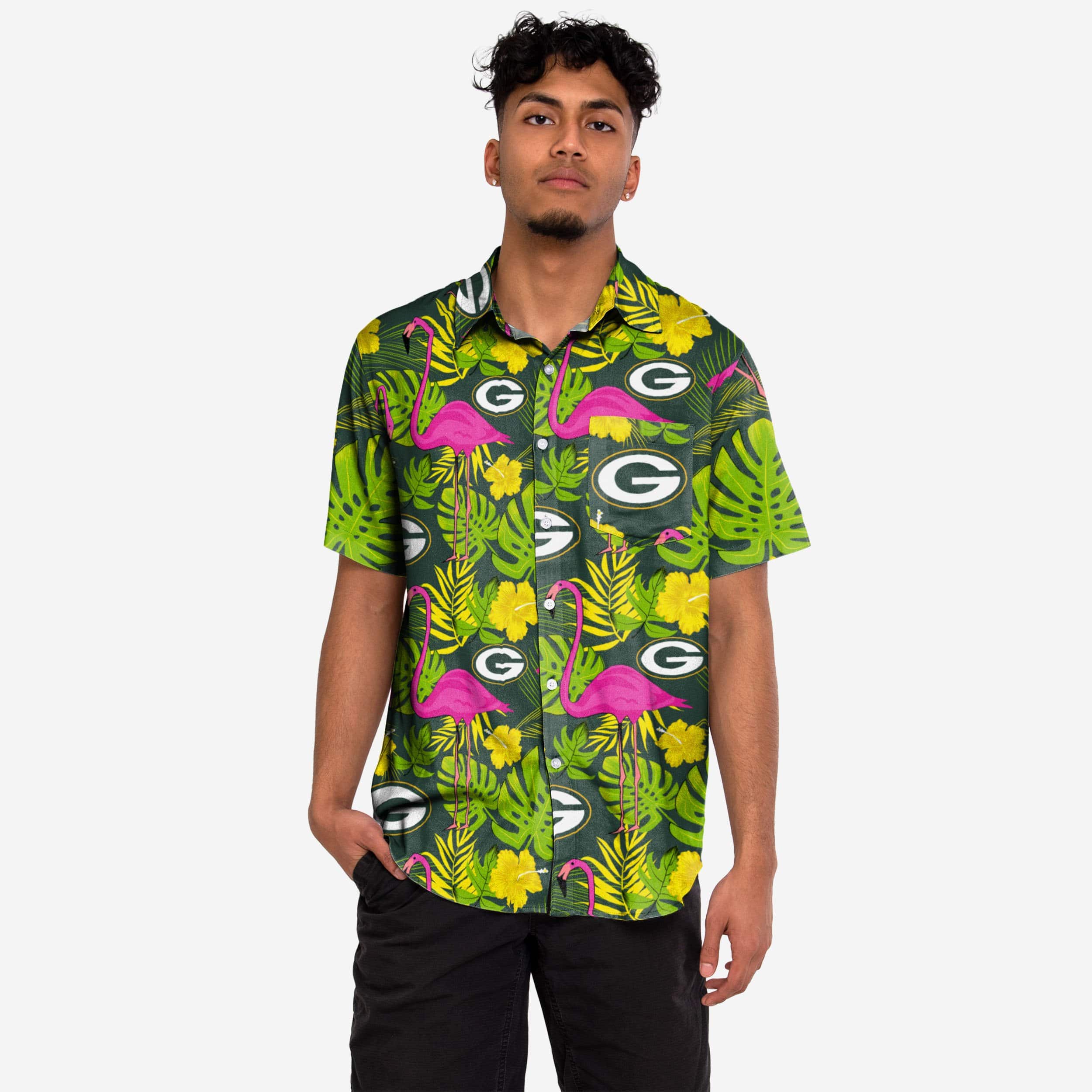 Green Bay Packers Highlights Button Up Shirt