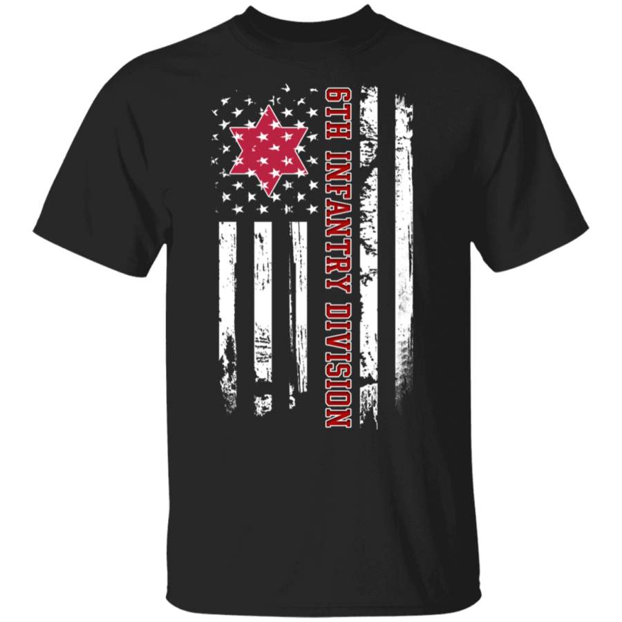 6th Infantry Division Veteran American Flag Father’s Day Veteran’s Day Tshirt