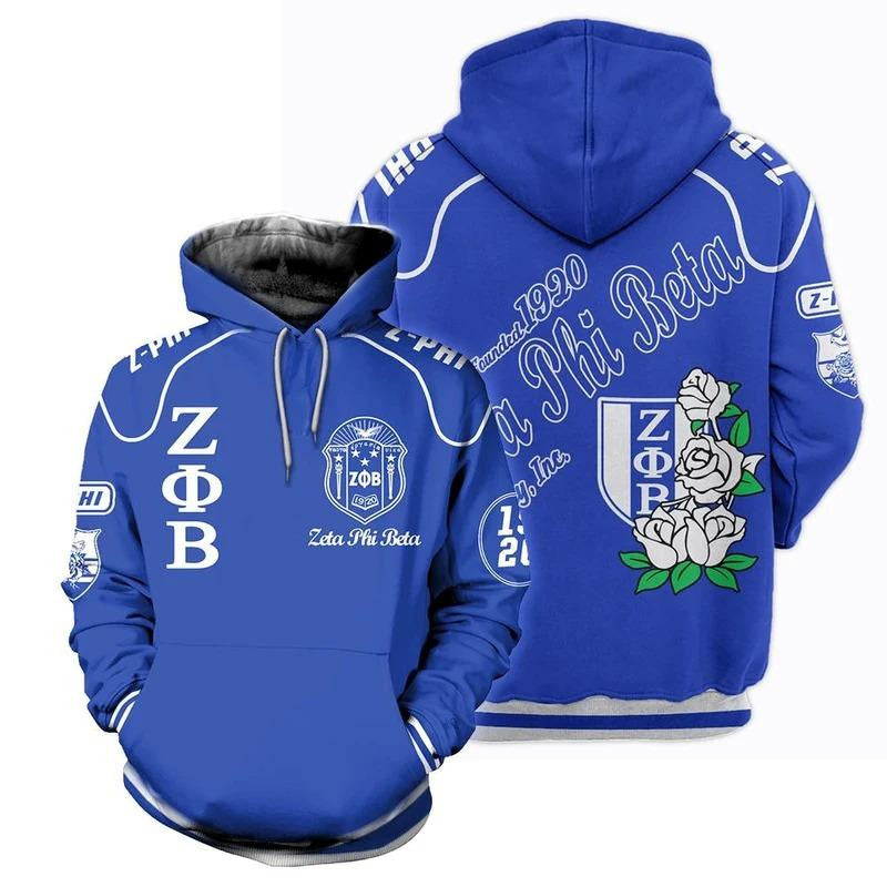 Sorority Hoodie – Flower Zeta Phi Beta Hoodie