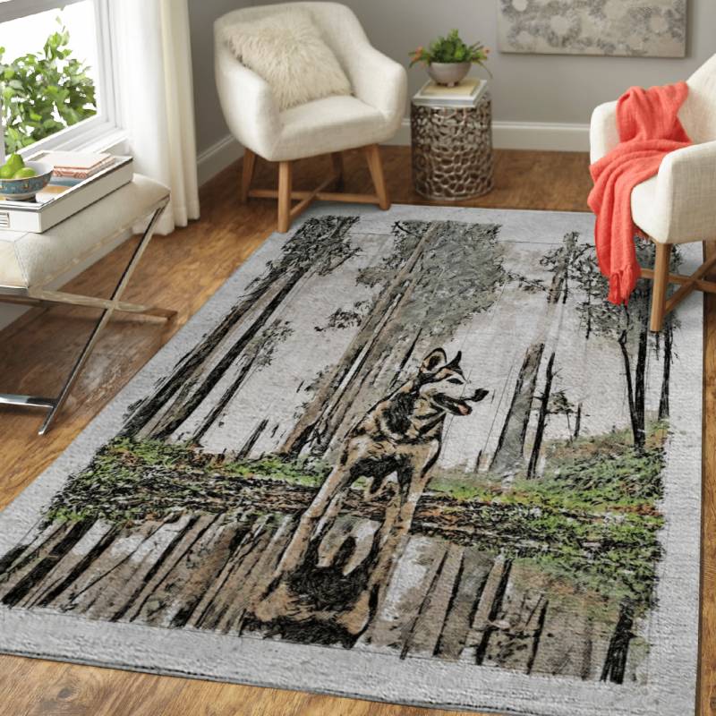 Wolf Descendant – Animals Area Rug Carpet