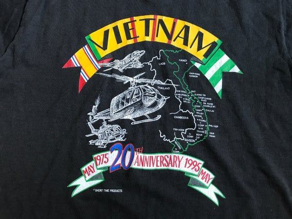 Vintage 90S Vietnam War Shirt20Th Anniversary Usa Military Army Usmc Pow Mia Shirt