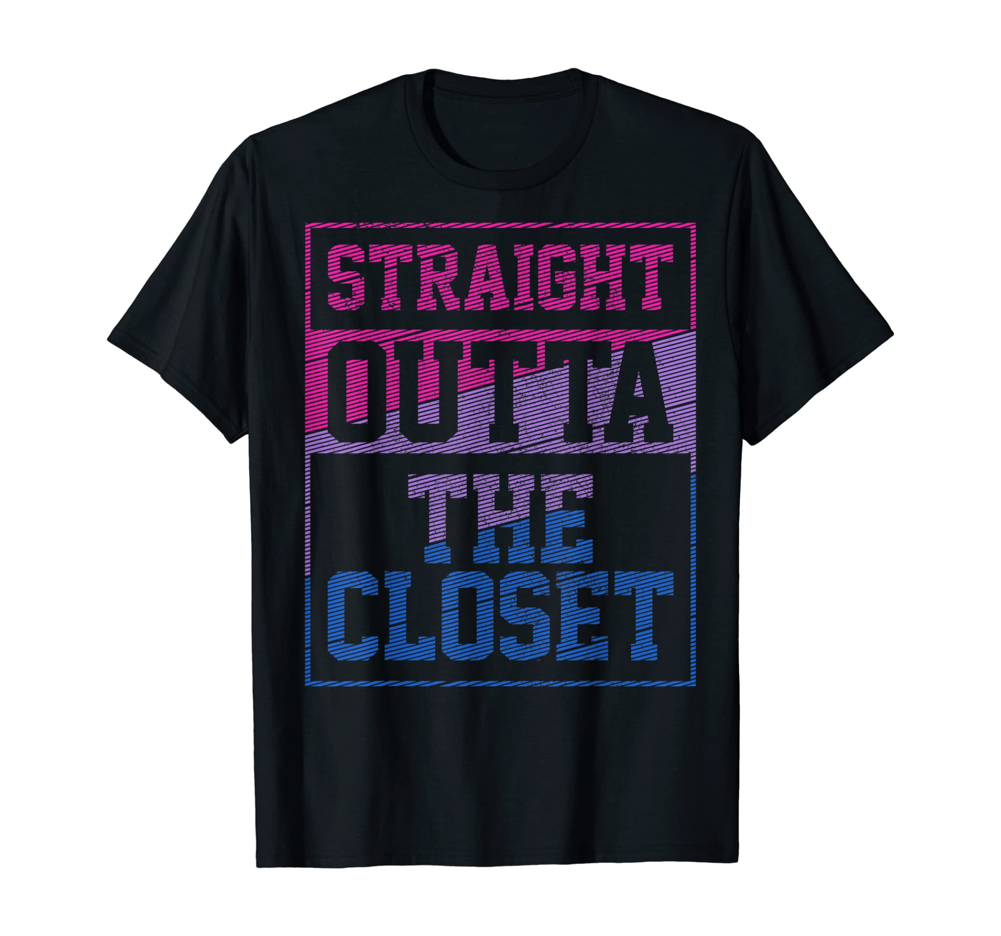 Bisexual Flag Straight Outta The Closet Lgbt Gay Pride Month T-Shirt