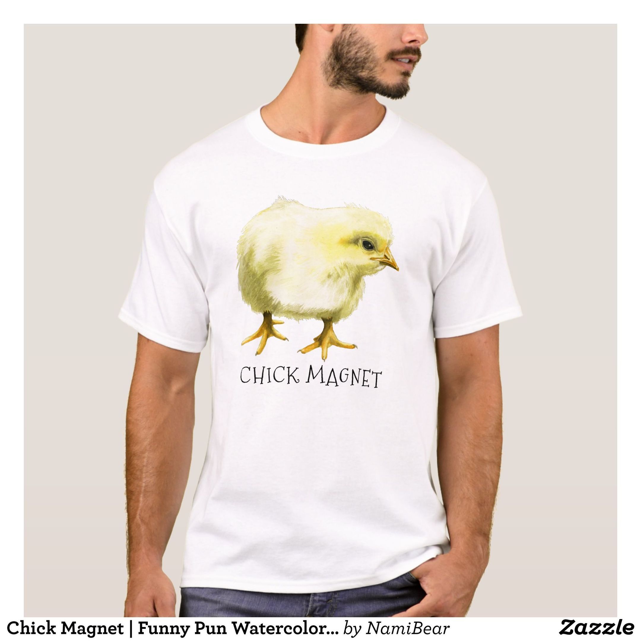 Chick Magnet Funny Pun Watercolor Painting Shirt