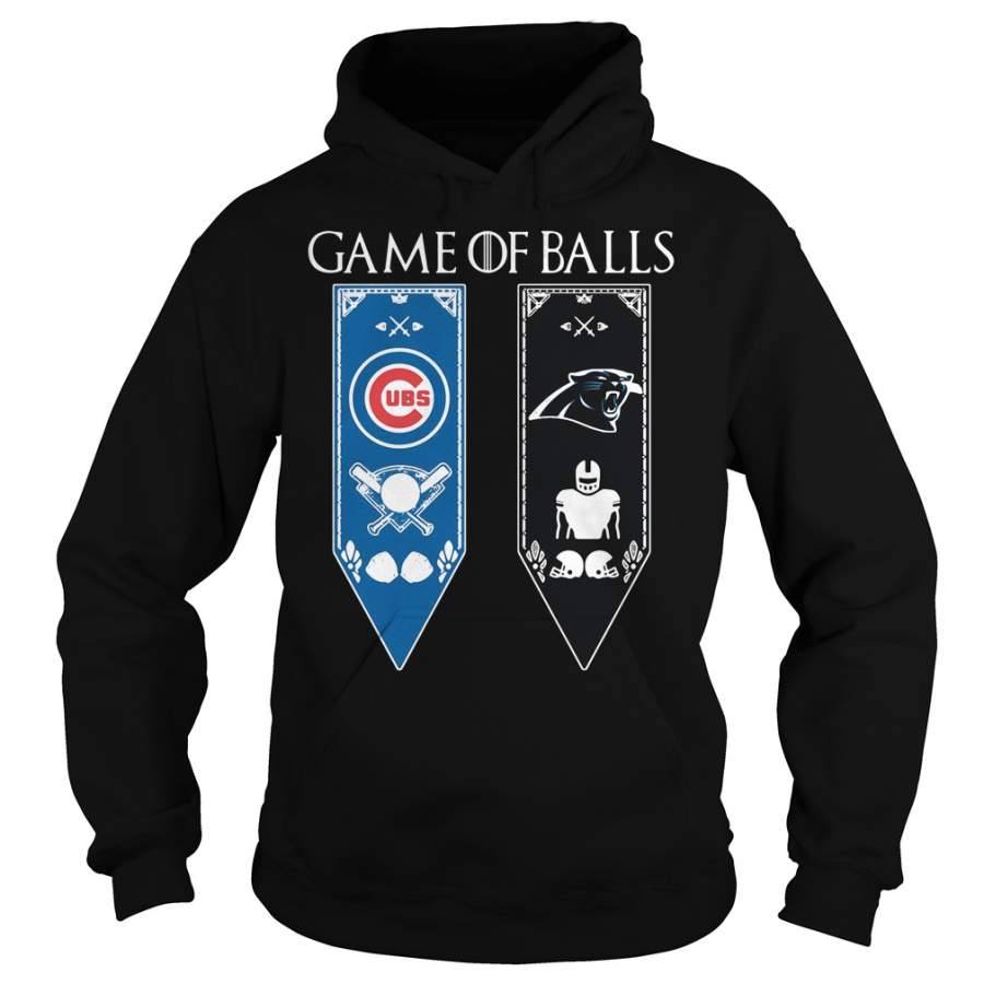 Game of Thrones game of balls Chicago Cubs and Carolina Panthers Hoodie