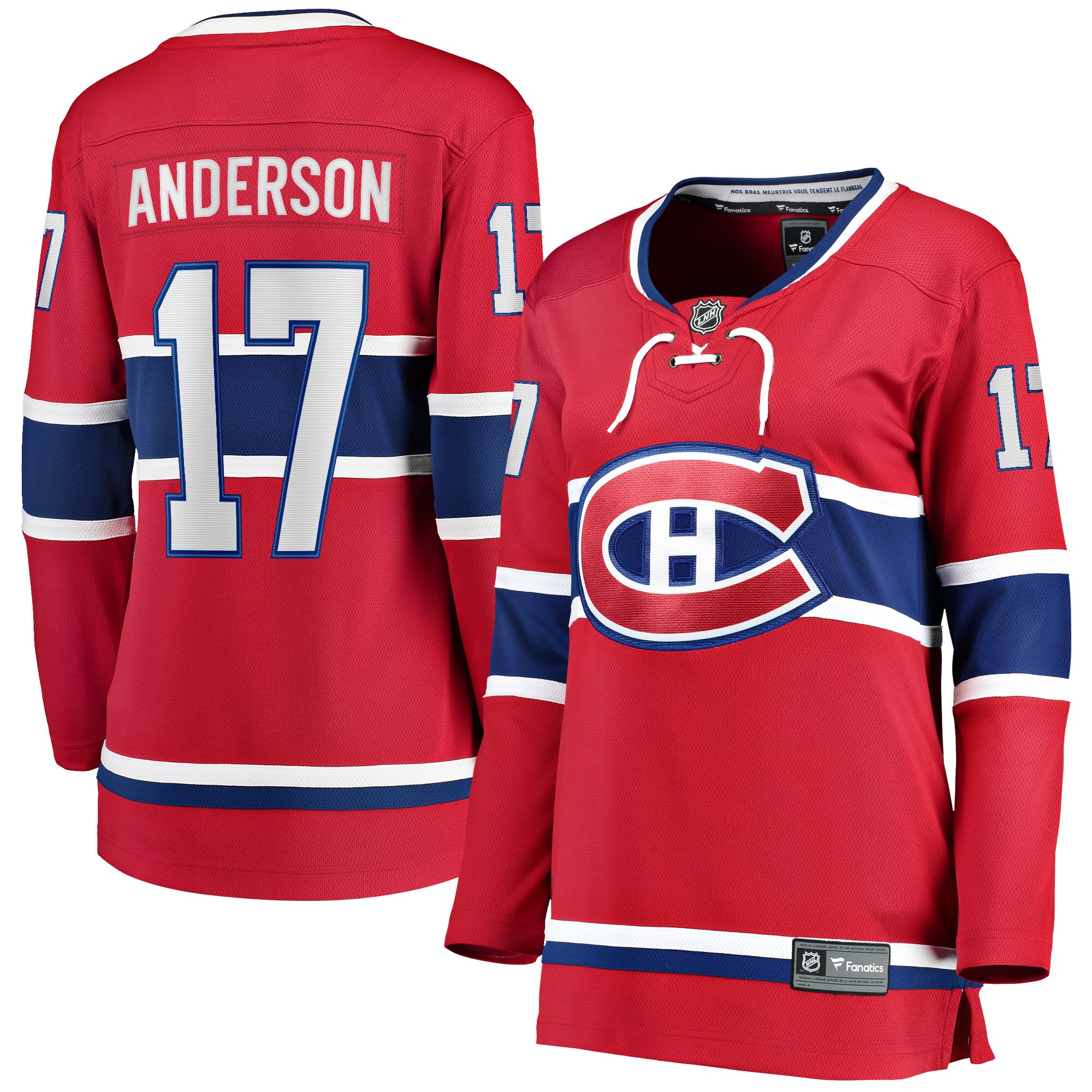 Josh Anderson Montreal Canadiens Branded Women's Breakaway Player Jersey – Red