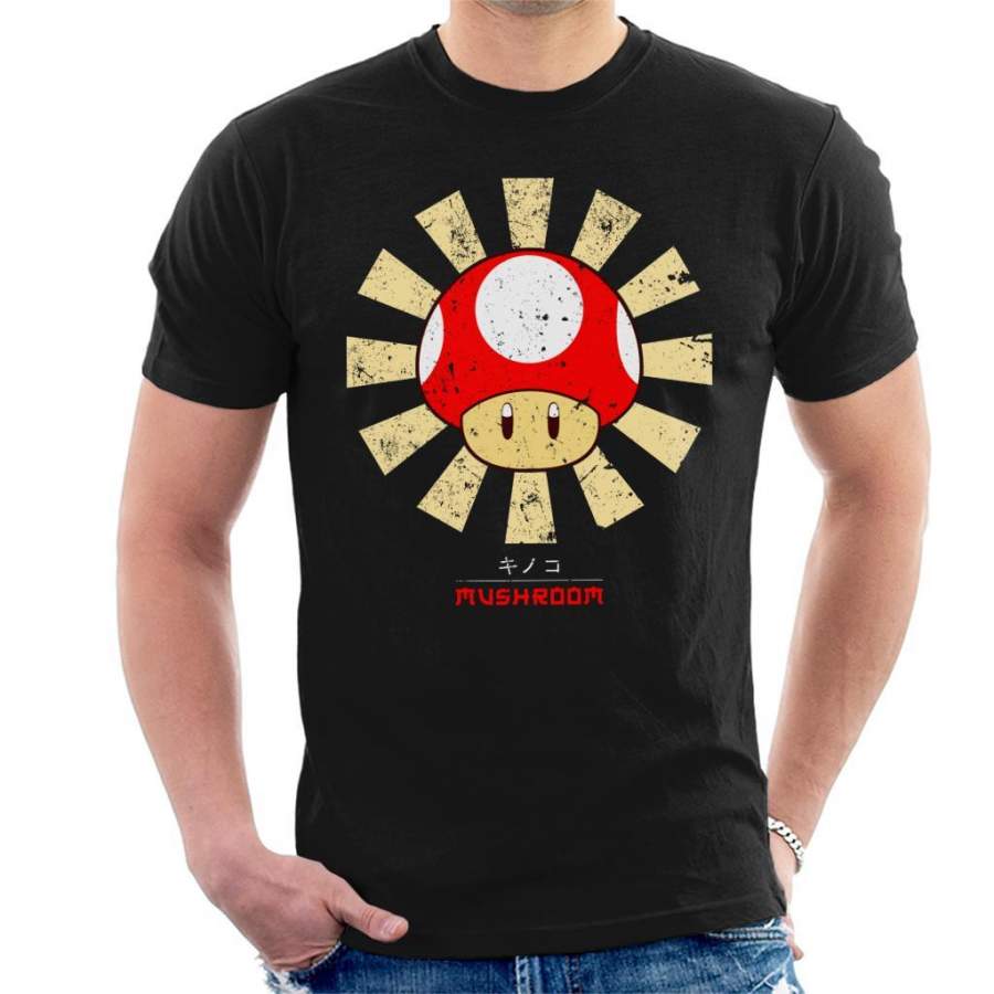 Super Mario Mushroom Retro Japanese Men’s T-Shirt