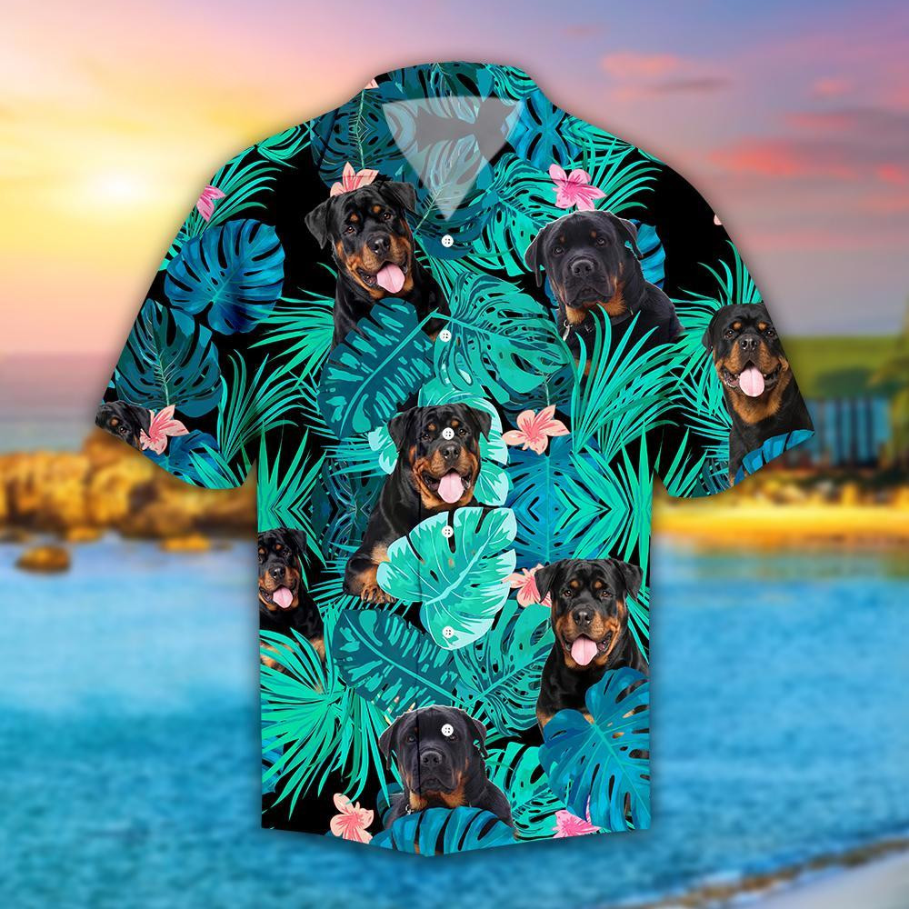 Rottweiler Hibiscus Tropical Hawaii Shirt Unisex Adult Ha45113