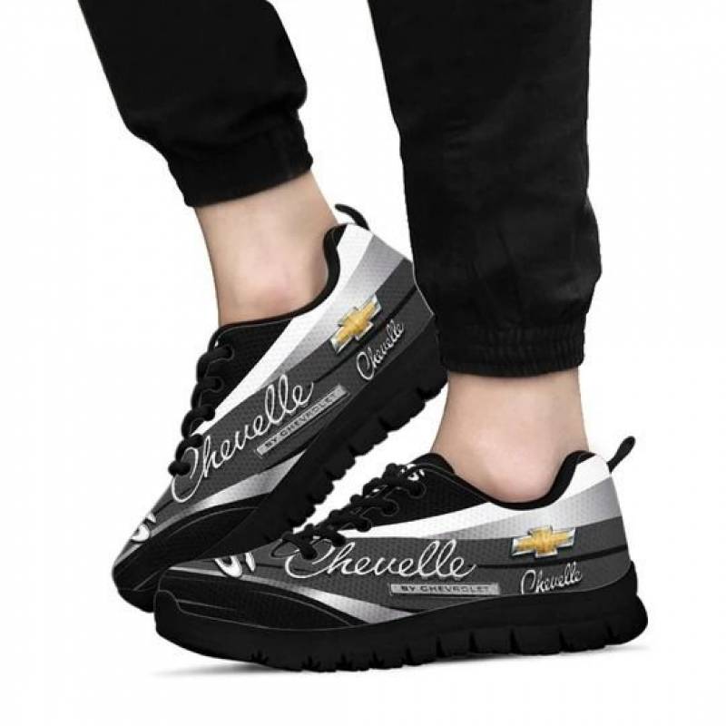 3D Printed Chevrolet Chevelle NTA Sneakers For Men & Women Ver 2 (Black)