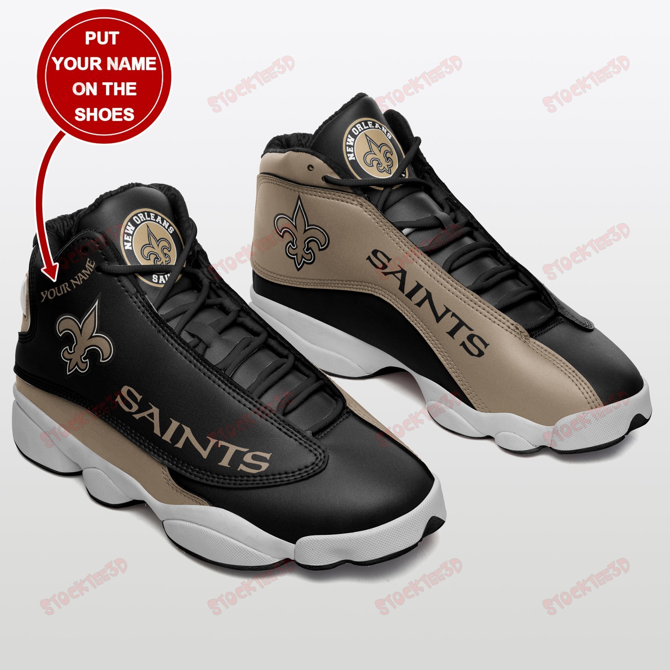 New Orleans Saints Personalized Air Jd13 Sneakers 083