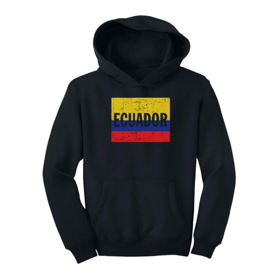 Ecuador Flag – Vintage Retro Ecuadorian Youth Hoodie