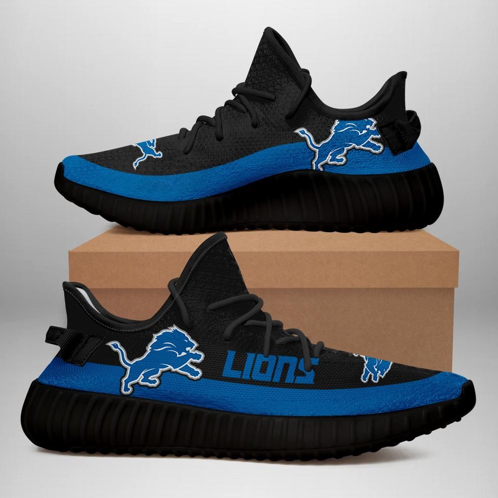 Detroit Lions Unisex Sneaker Football Custom Shoes Detroit Lions Yeezy Boost 350