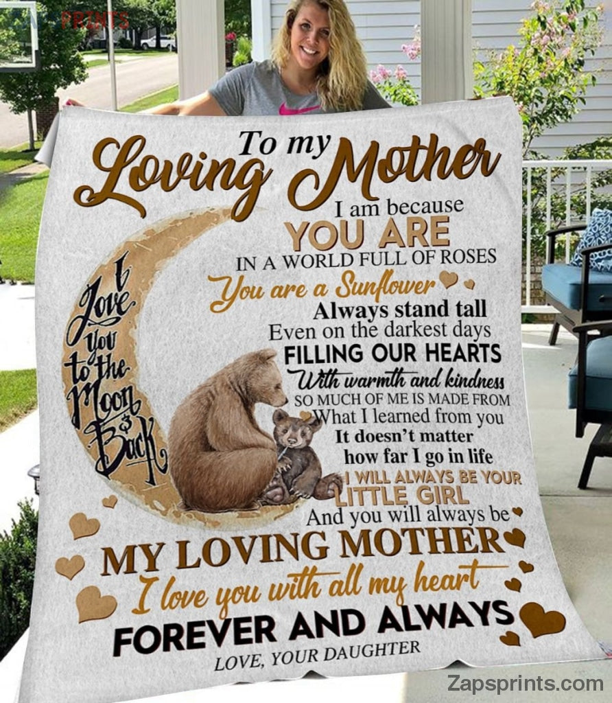 Gift For Mom – To My Mom – Bear – My Bear Mama – Blanket