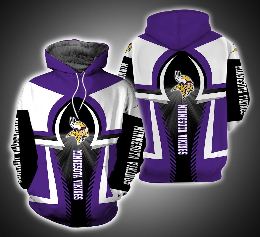 Minnesota Vikings Ver.12 3D Print Hoodie