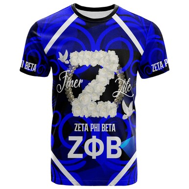 Zeta Phi Beta T-Shirt – Sorority Zeta Phi Beta White Rose And Dove Pride T-Shirt