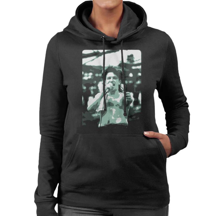 TV Times Bono Of U2 Live Women’s Hooded Sweatshirt