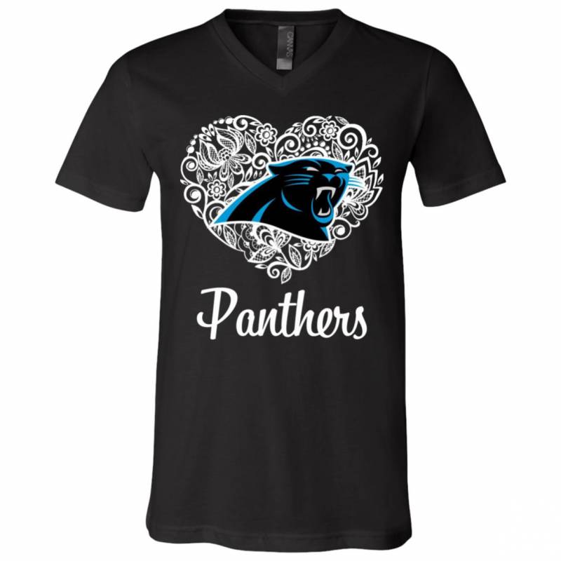 Carolina Panthers Lace Heart Shirts