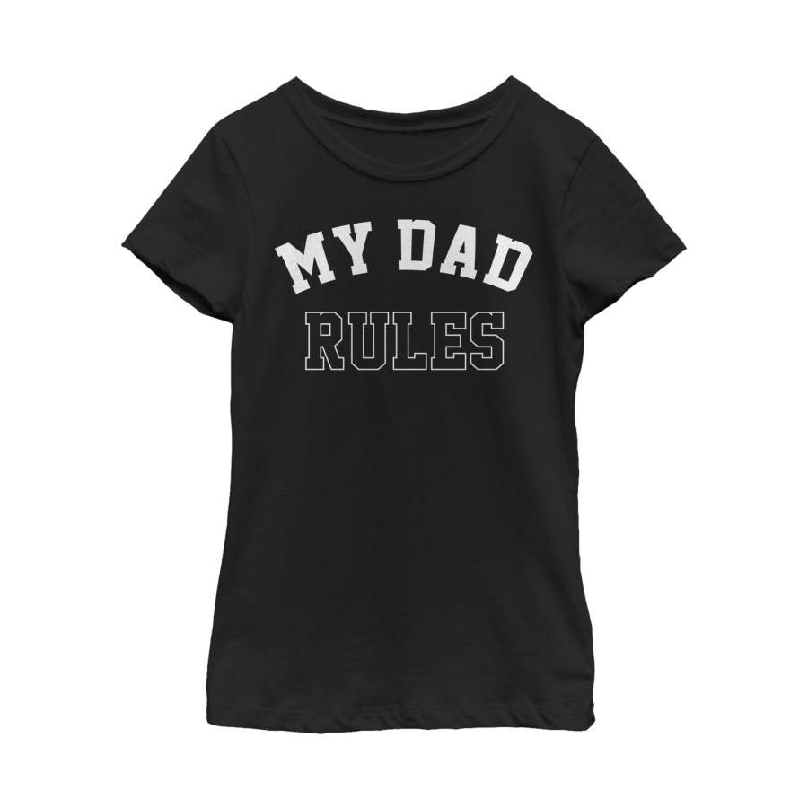 Lost Gods Girl’s Father’s Day Dad Rules  T Shirt