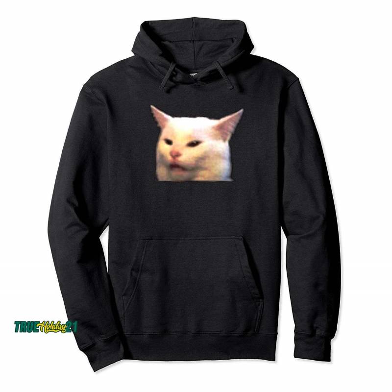 Woman Yelling At Table Dinner Cat Meme Dank Meme Pullover Hoodie