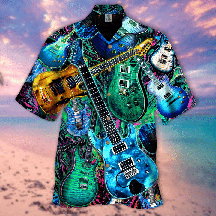 Music Is What Feelings Sound Like Guitar Hawaii Shirt Ha5073