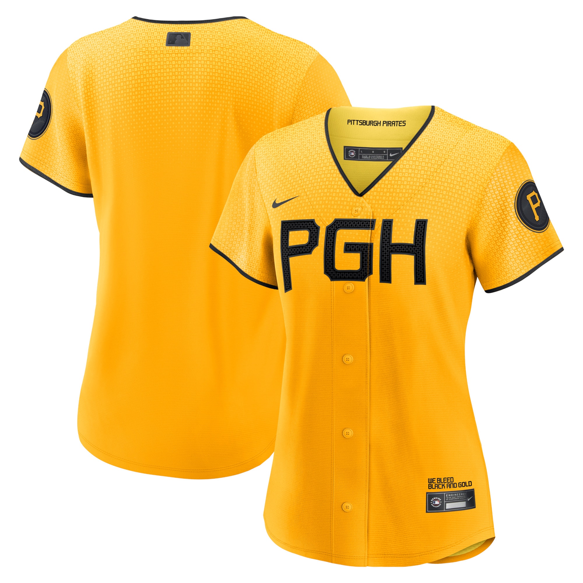 Women’s Pittsburgh Pirates  Gold 2023 City Connect Jersey