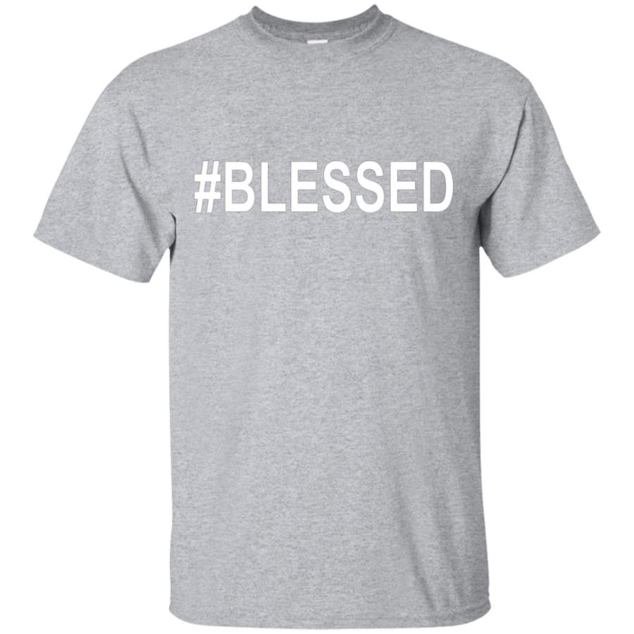 AGR #BLESSED T-Shirt Funny Christian Hashtag Tee Unisex_Black