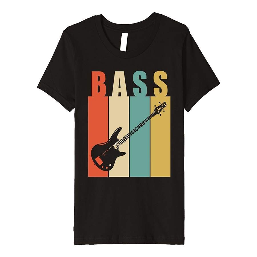 Vintage Bass Electric Guitar T Shirt Men Fashion Cotton T-Shirts