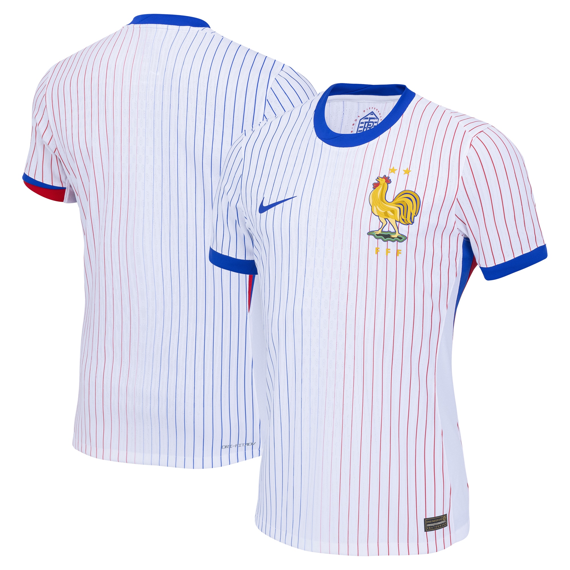 France National Team 2024 Away Authentic Blank Jersey – White