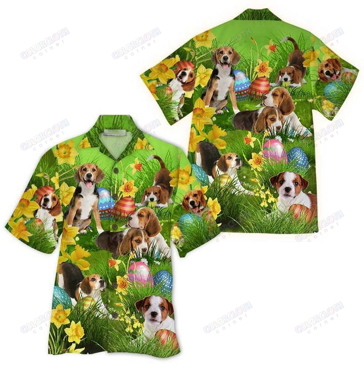 Beagle With Easter Eggs Hawaii Shirt Ha84005