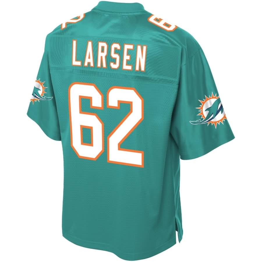 Ted Larsen Miami Dolphins NFL Pro Line Youth Team Player Jersey – Aqua