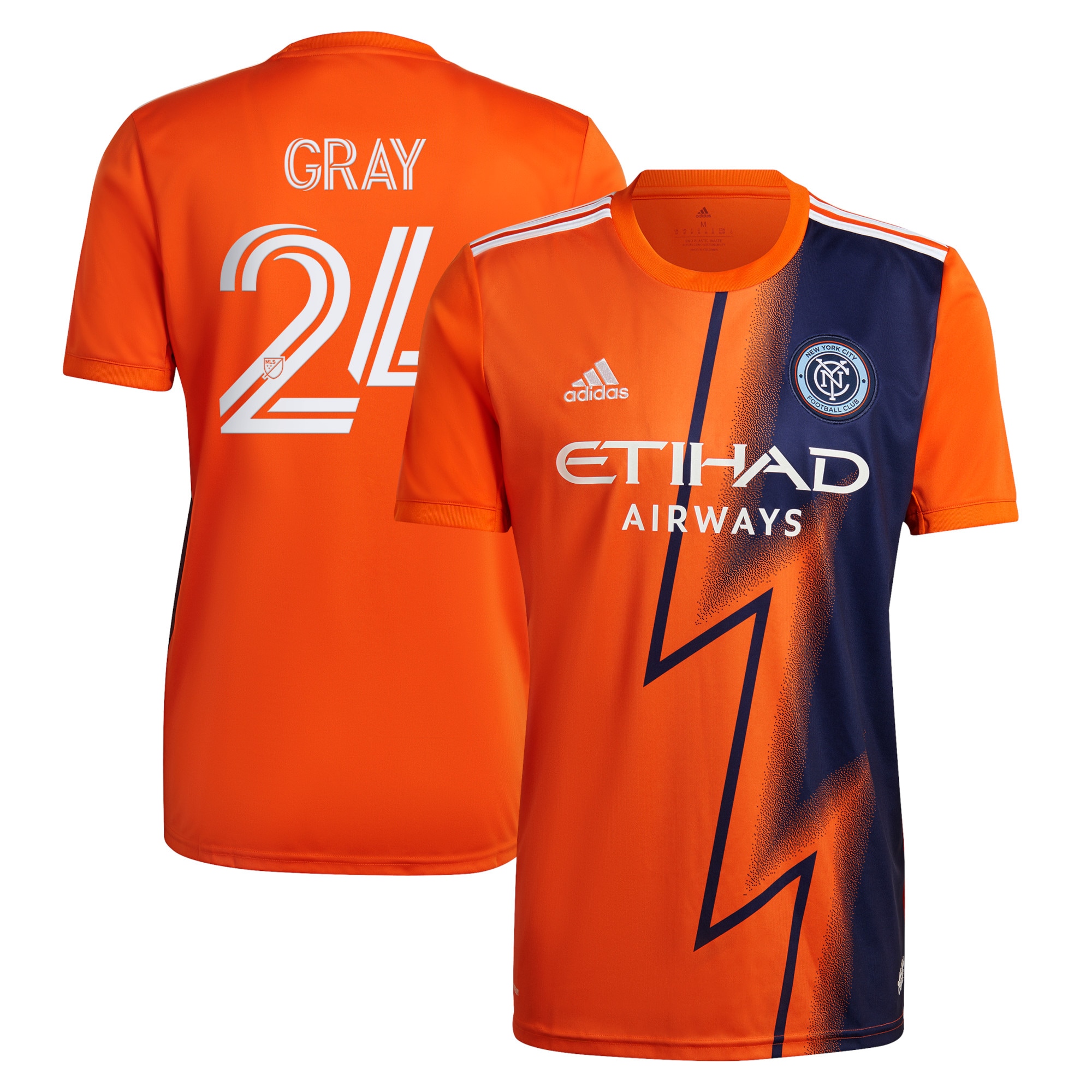 Tayvon Gray New York City FC 2022 The Volt Kit Replica Player Jersey – Orange