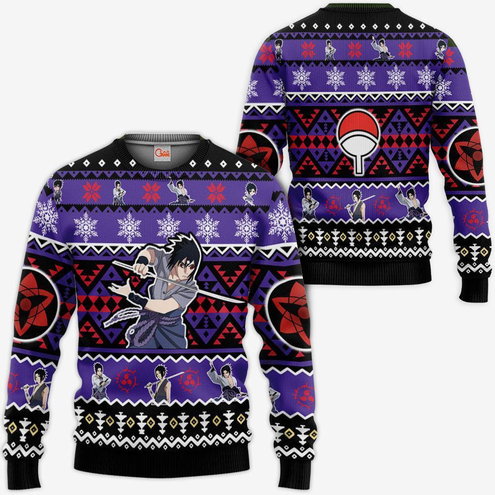 Uchiha Sasuke Ugly Christmas Sweater Custom Xmas Gifts Idea