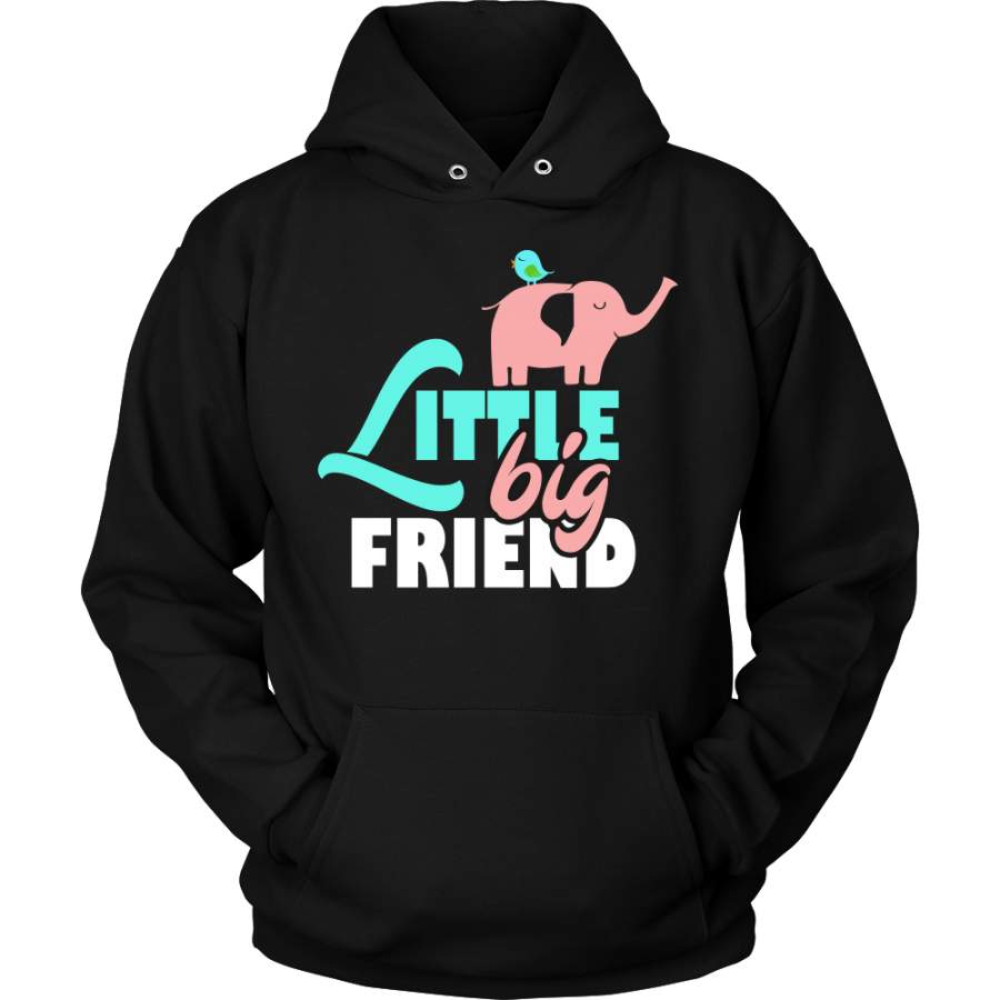 Little Big Friend Elephant and Bird Best Friends Hoodie