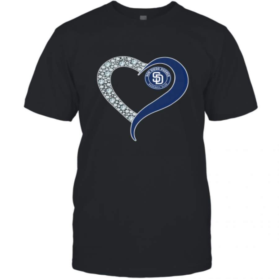 Diamond San Diego Padres Heart shirt T-Shirt