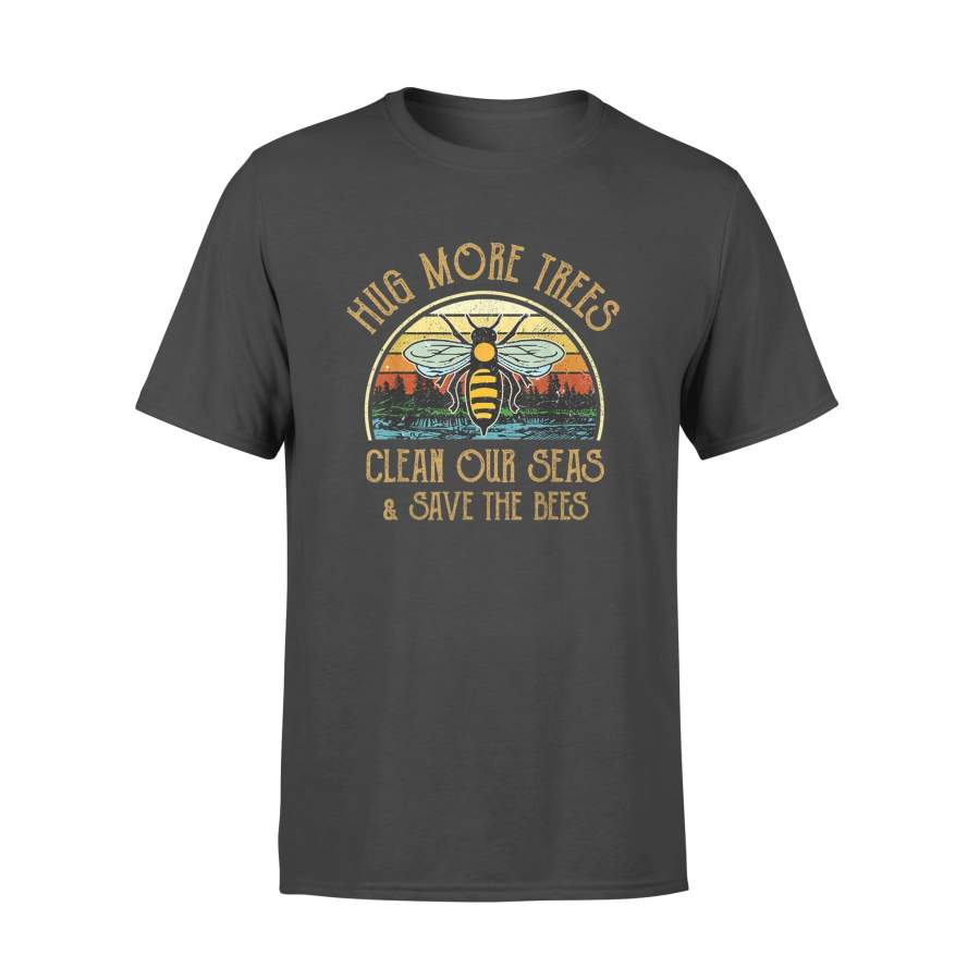 YOLOstuff Hug more trees clean our seas save the bees vintage – Standard T-shirt