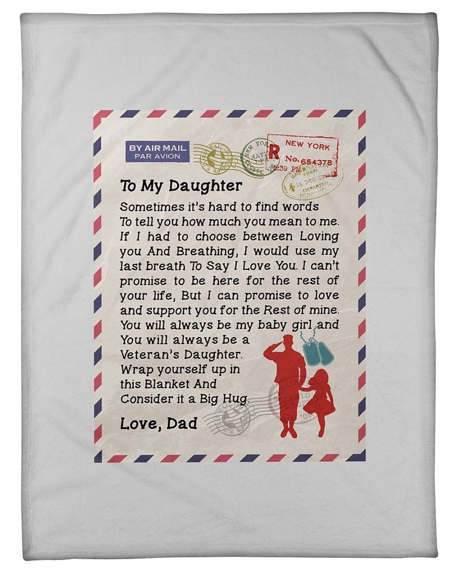 To Veteran’S Daughter How Much You Mean To Me Fleece Blanket