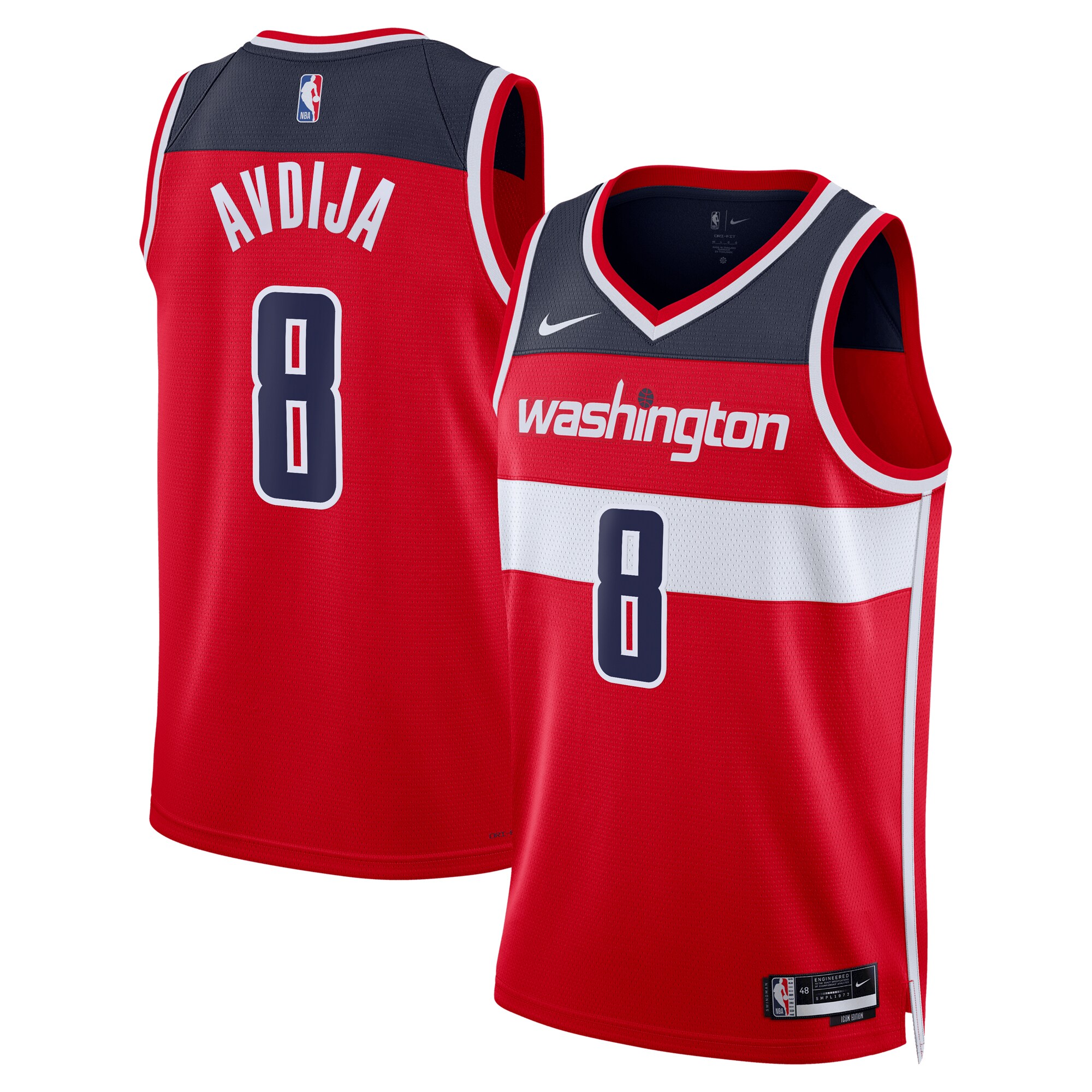 Washington Wizards Icon Edition Swingman Jersey – Red – Deni Avdija – Mens