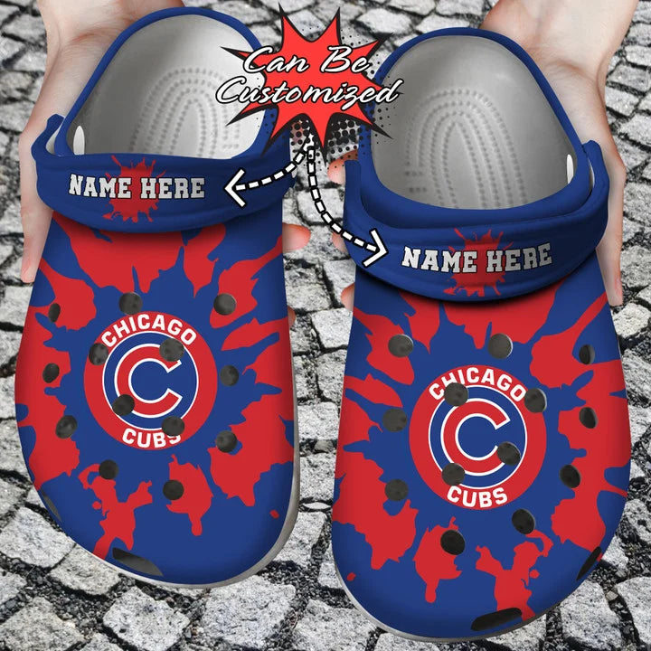 Baseball Crocss – Personalized C.Cubs Color Splash Clog Shoes