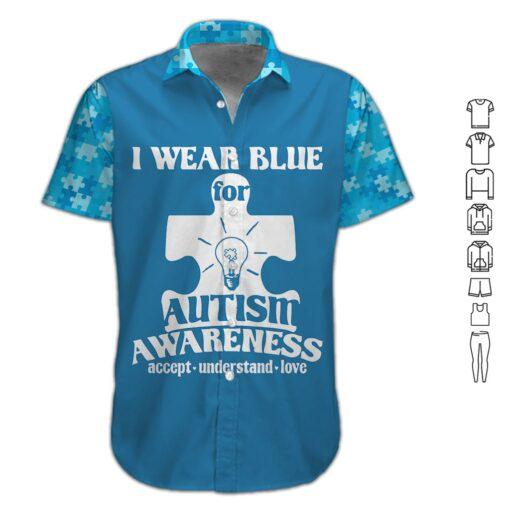 I Wear Blue Hawaii Shirt For Men Women Ha90885