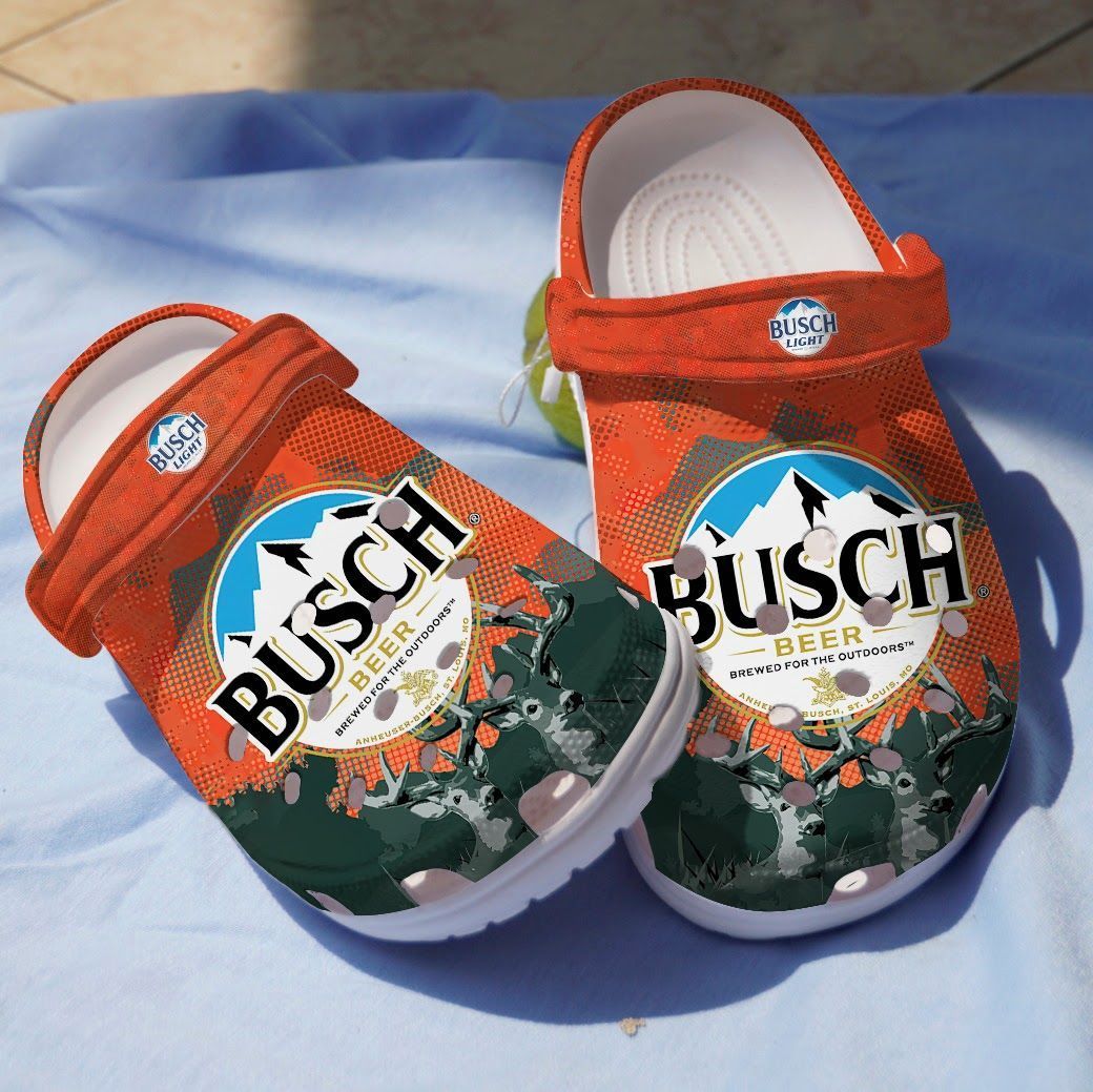 Busch Beer Deer Hunting Clogs Classic A124 Gift For  Lover Rubber Clogs Clogband Clogs, Comfy Footwear